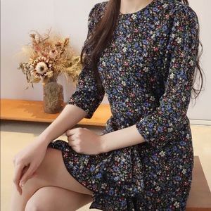 Frill Floral Dress